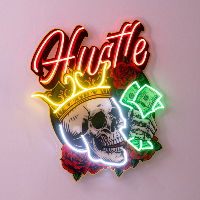 Rich Skull LED Neon Sign Light Pop Art