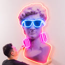 David Vibing Neon Acrylic Artwork