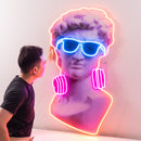 David Vibing Neon Acrylic Artwork