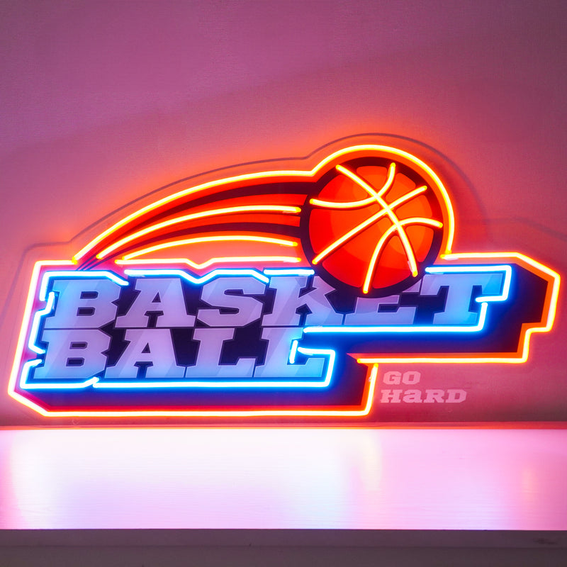 Basketball Go Hard LED Neon Sign Light Pop Art
