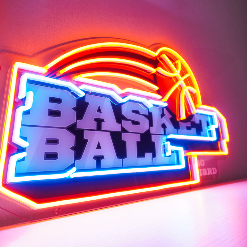 Basketball Go Hard LED Neon Sign Light Pop Art