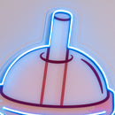 Orange Milktea Neon Acrylic Artwork