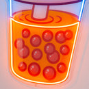 Orange Milktea Neon Acrylic Artwork