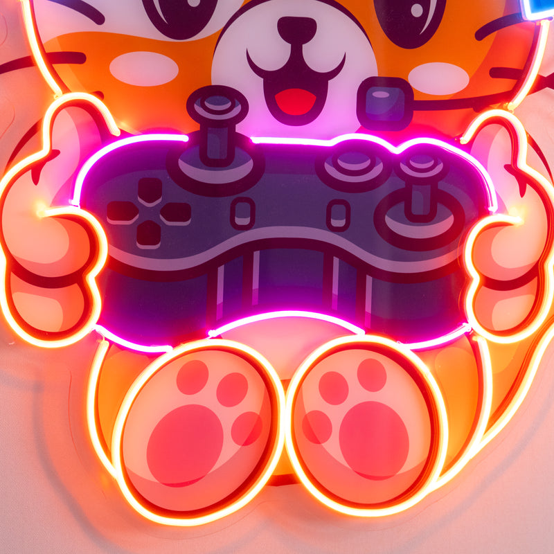 Cute cat Gaming LED Neon Sign Light Pop Art