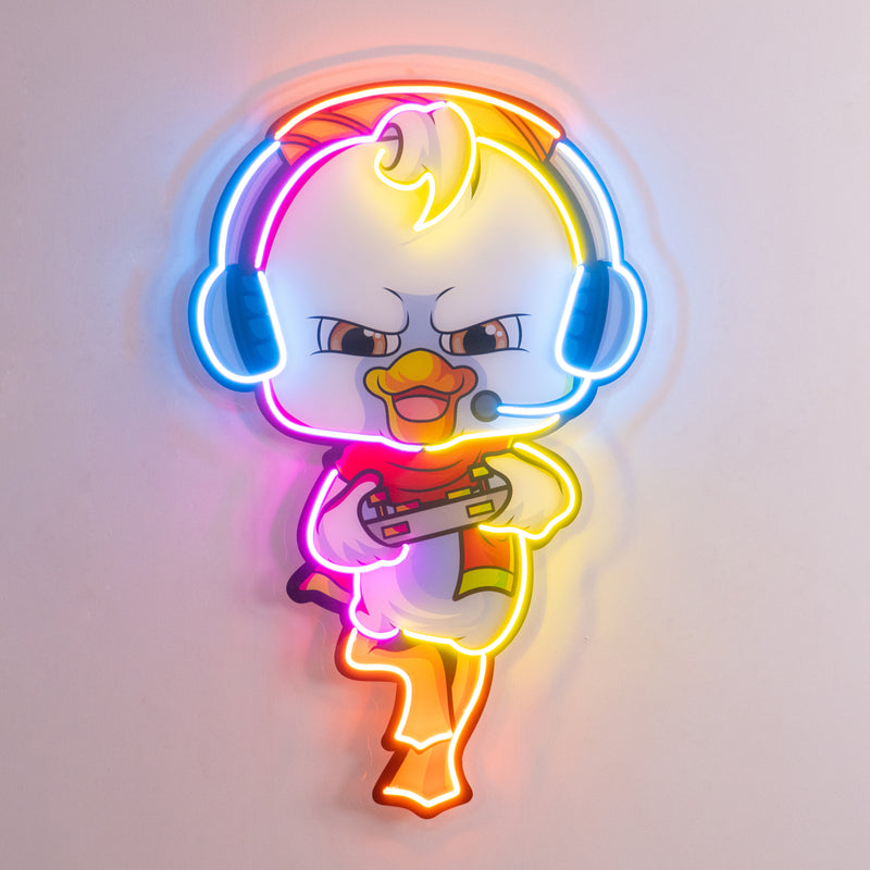 The Gamers Duck Esport LED Neon Sign Light Pop Art