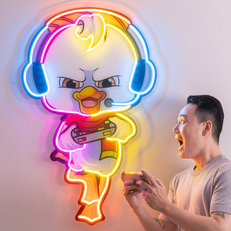 The Gamers Duck Esport LED Neon Sign Light Pop Art