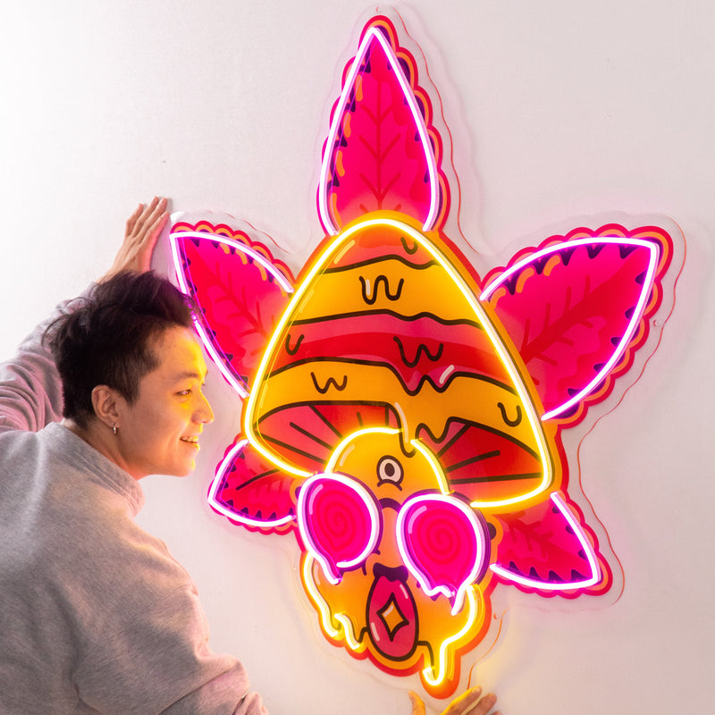 Mind Melt Mushroom LED Neon Sign Light Pop Art