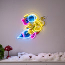 Astronauts Enjoying Space LED Neon Sign Light Pop Art