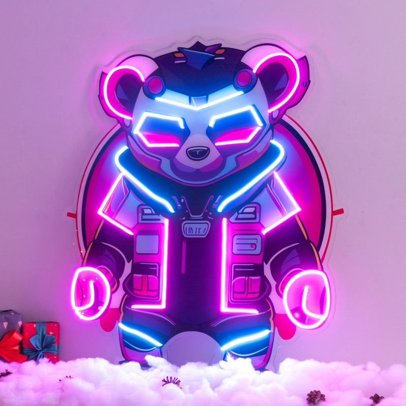 Cyberpunk Panda LED Neon Sign Light Pop Art