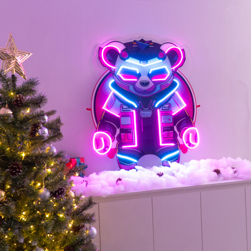 Cyberpunk Panda LED Neon Sign Light Pop Art