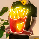 French Fries Potatoes LED Neon Sign Light Pop Art