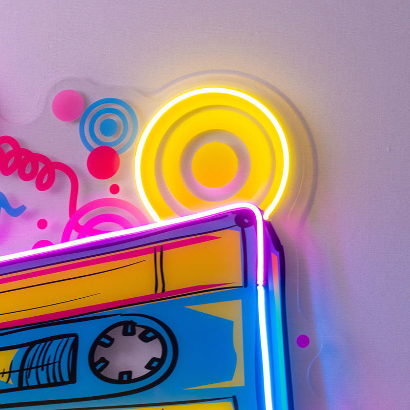 Cassette Color LED Neon Sign Light Pop Art