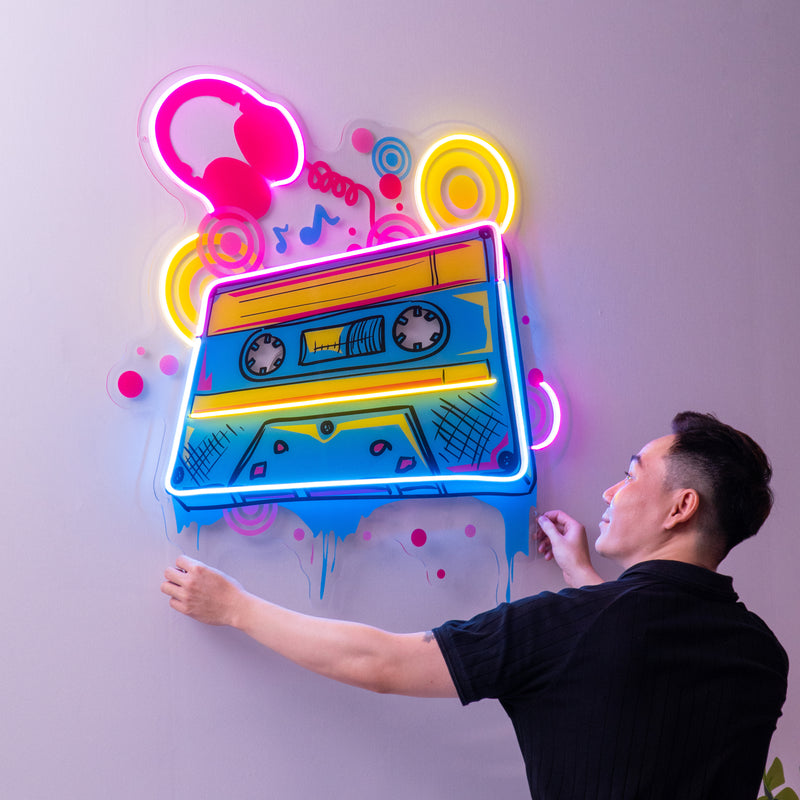 Cassette Color LED Neon Sign Light Pop Art