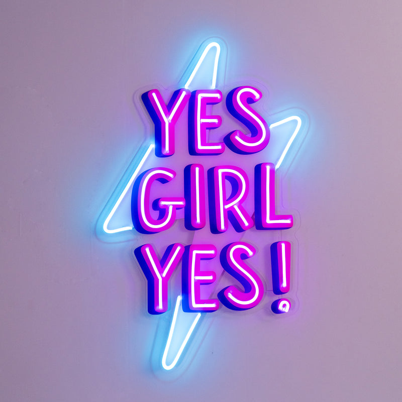 Yes Girl Yes Led Neon Acrylic Artwork