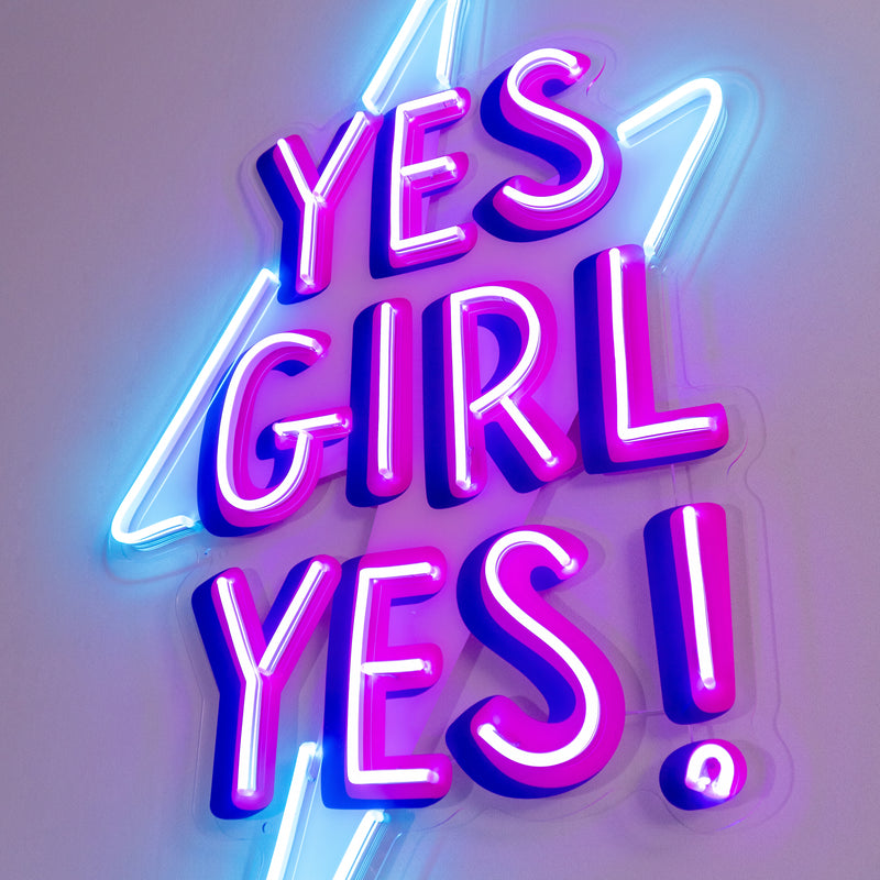 Yes Girl Yes Led Neon Acrylic Artwork