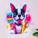 Cute Dog Eating Ice Cream LED Neon Sign Light Pop Art