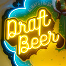 Draft Beer LED Neon Sign Light Pop Art
