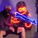 Shooting Games LED Neon Sign Light Pop Art
