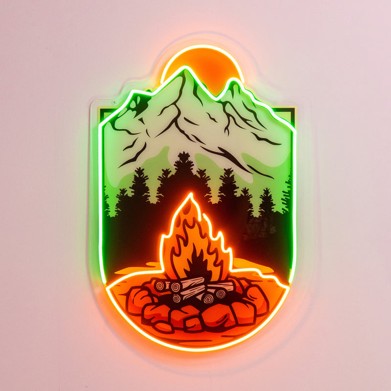 Campfire LED Neon Sign Light Pop Art