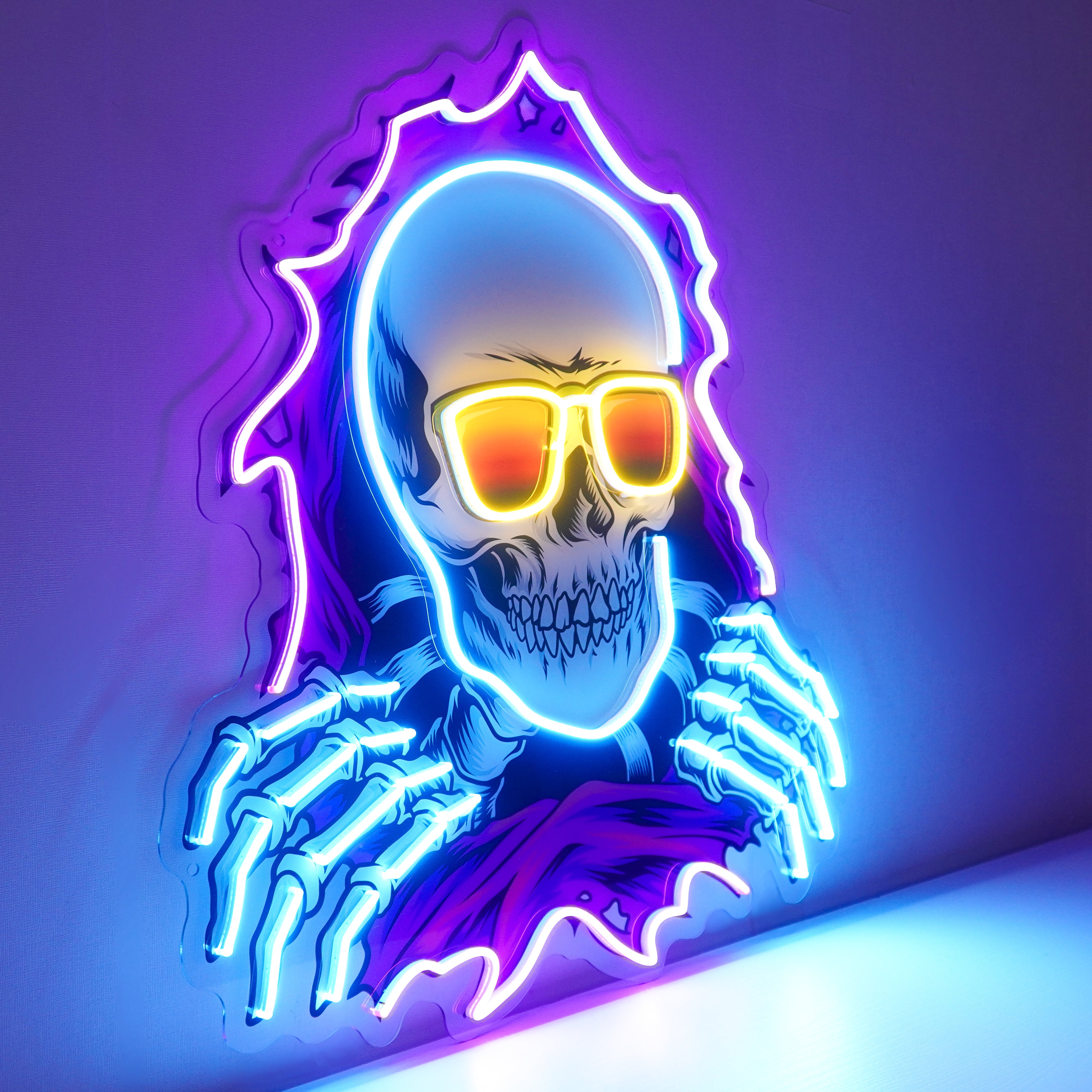 Skull Hole LED Neon Sign Light Pop Art