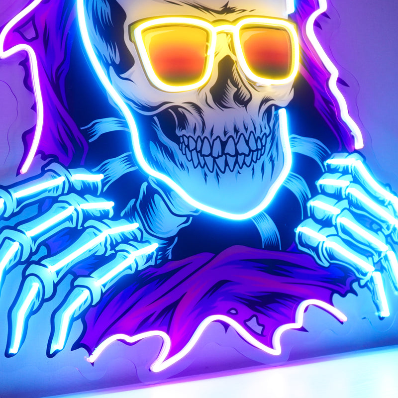 Skull Hole LED Neon Sign Light Pop Art