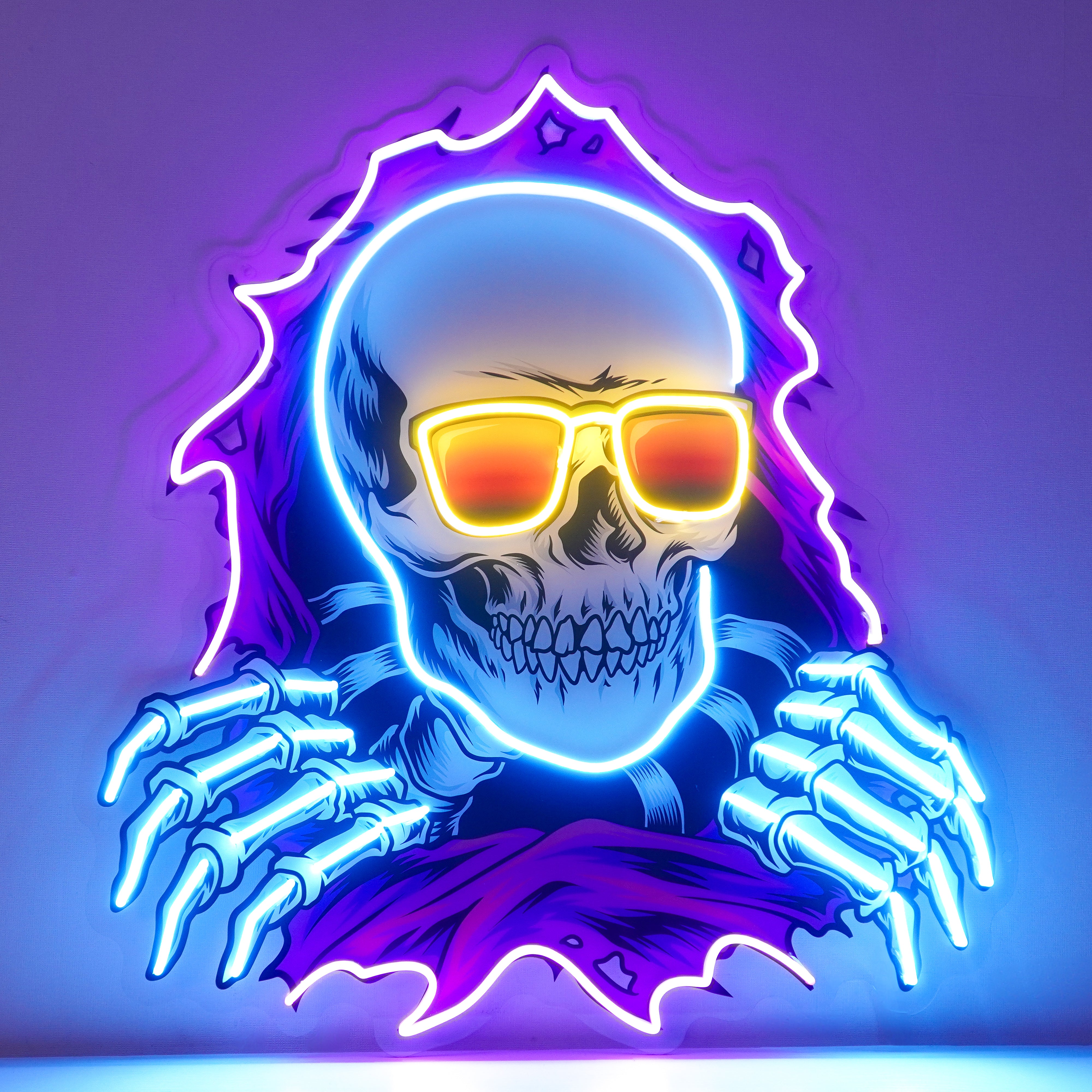 Skull Hole LED Neon Sign Light Pop Art
