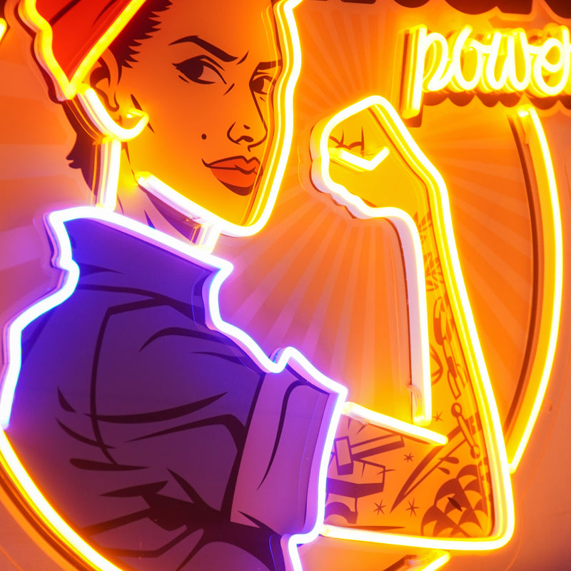 Women In Power Led Neon Acrylic Artwork