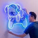 Cute Koala Sleeping Game LED Neon Sign Light Pop Art