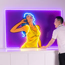 Women Listen Music LED Neon Sign Light Pop Art
