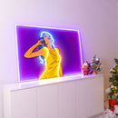 Women Listen Music LED Neon Sign Light Pop Art