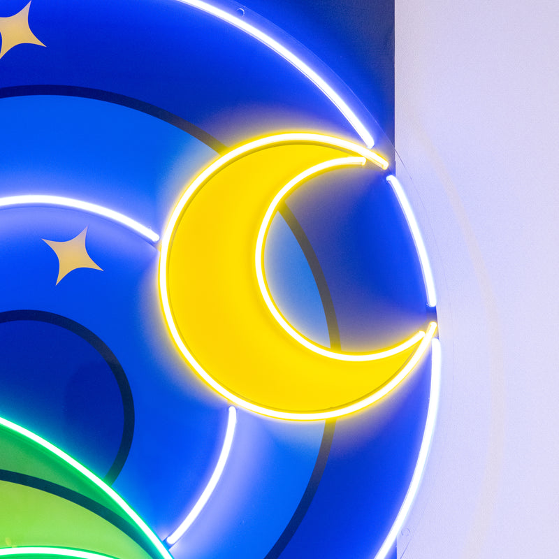 Starry Night LED Neon Sign Light Pop Art