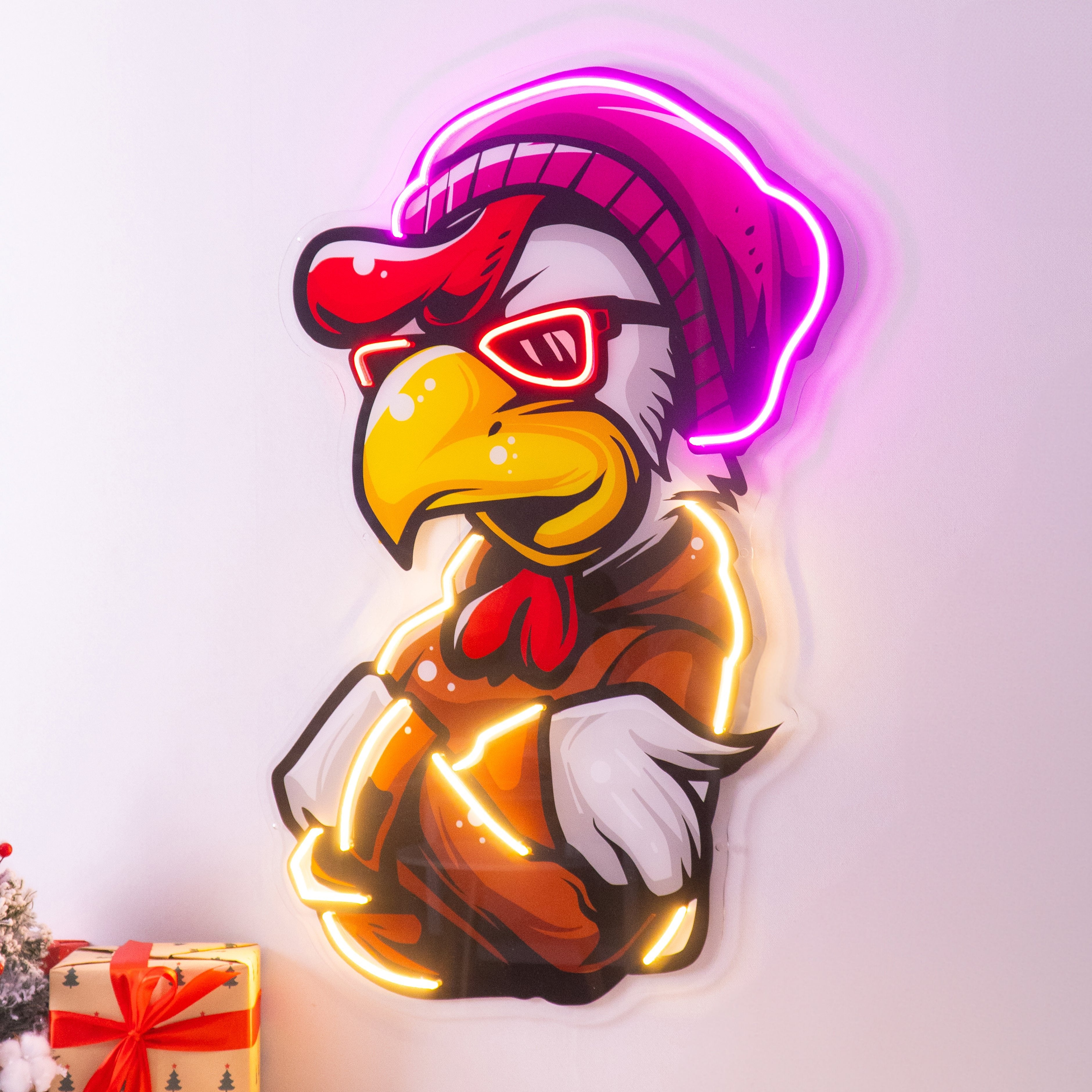 Rooster Hoodie LED Neon Sign Light Pop Art