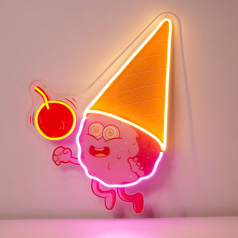 Magician Ice Cream LED Neon Sign Light Pop Art