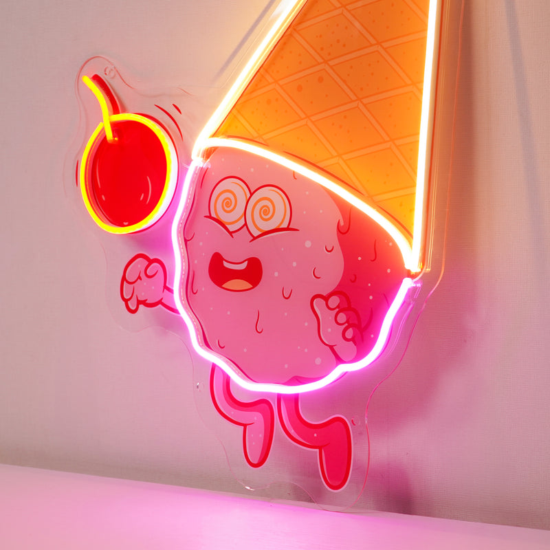 Magician Ice Cream LED Neon Sign Light Pop Art