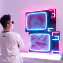 Retro Television Star Collapse Art LED Neon Sign Light Pop Art