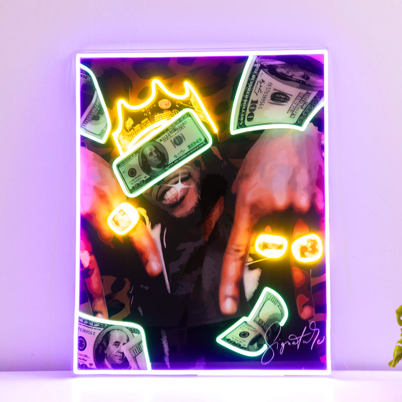 Rich Rapper Collapse Art LED Neon Sign Light Pop Art