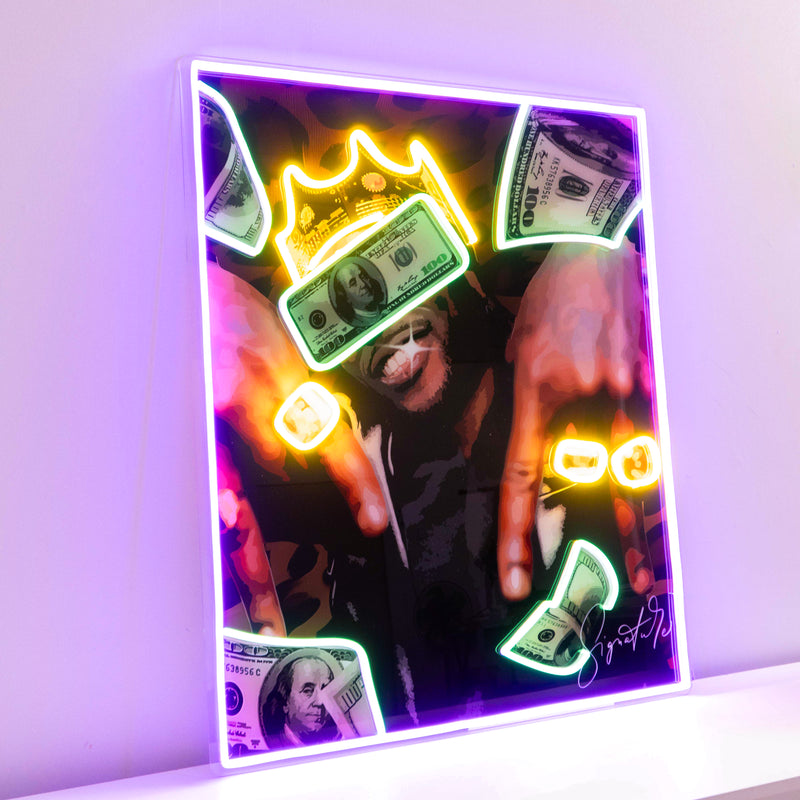 Rich Rapper Collapse Art LED Neon Sign Light Pop Art