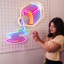 Nail Polish Spilling LED Neon Sign Light Pop Art