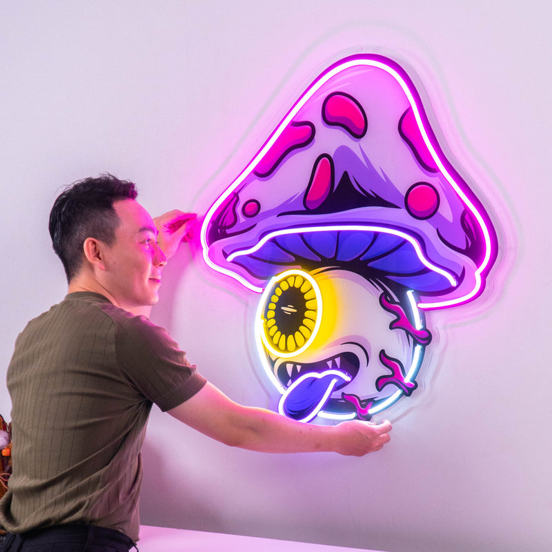 Mushroom Eye LED Neon Sign Light Pop Art