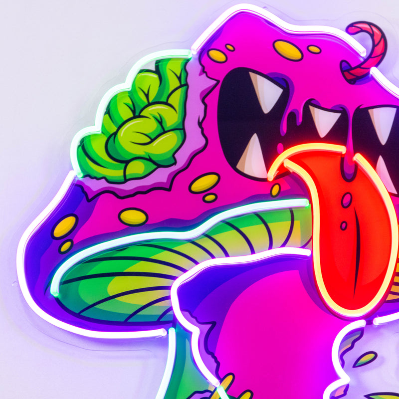 Mushroom Monster Streetwear LED Neon Sign Light Pop Art