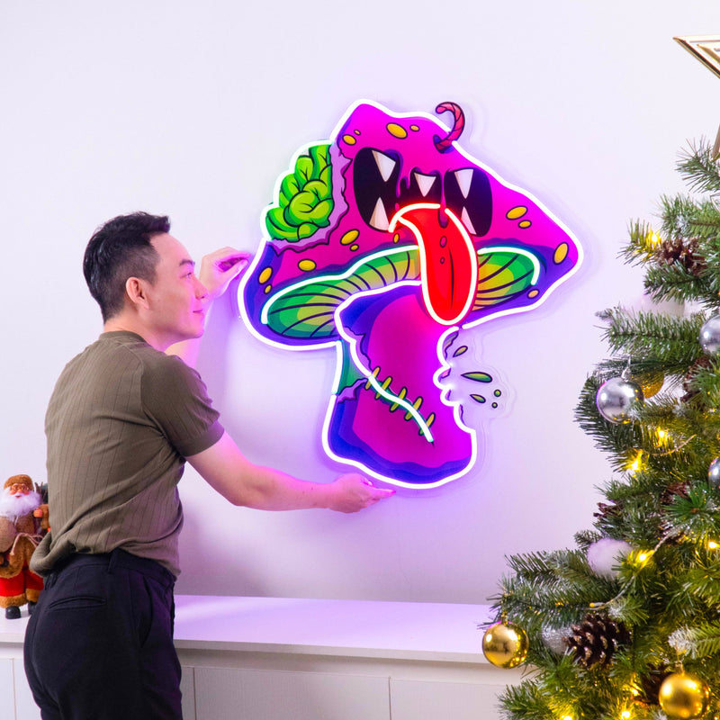 Mushroom Monster Streetwear LED Neon Sign Light Pop Art