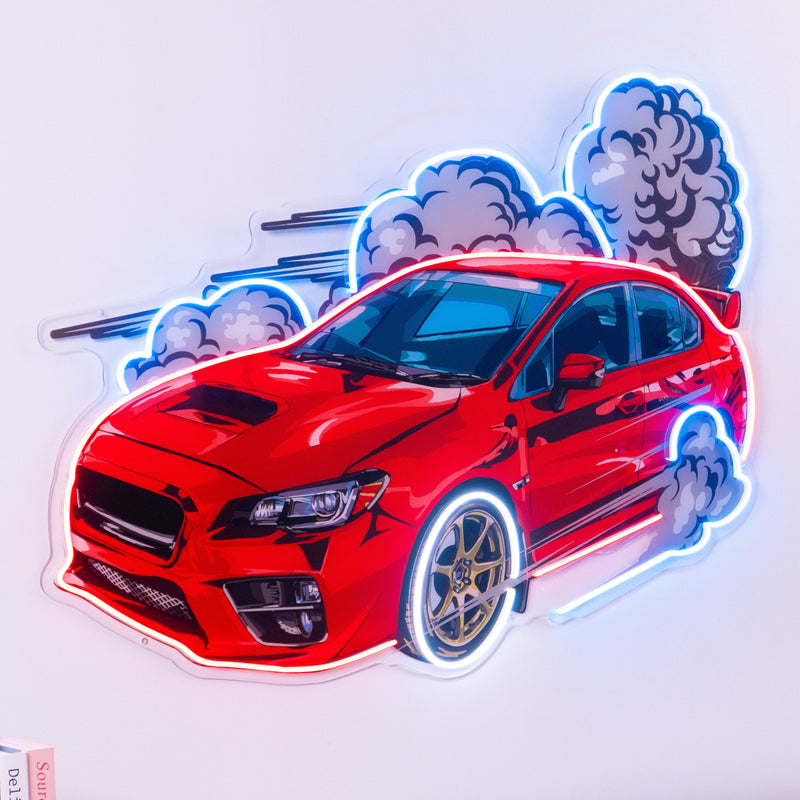 Car Fire LED Neon Sign Light Pop Art