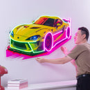 Green Sport Car LED Neon Sign Light Pop Art