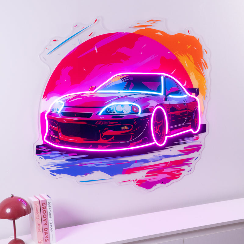 Colorful Car LED Neon Sign Light Pop Art