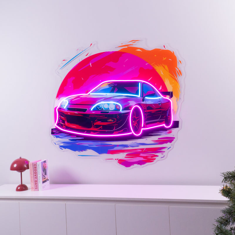 Colorful Car LED Neon Sign Light Pop Art