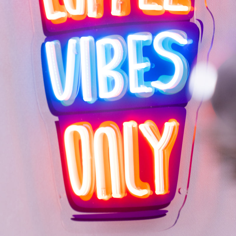 Coffee Vibes Only LED Neon Sign Light Pop Art