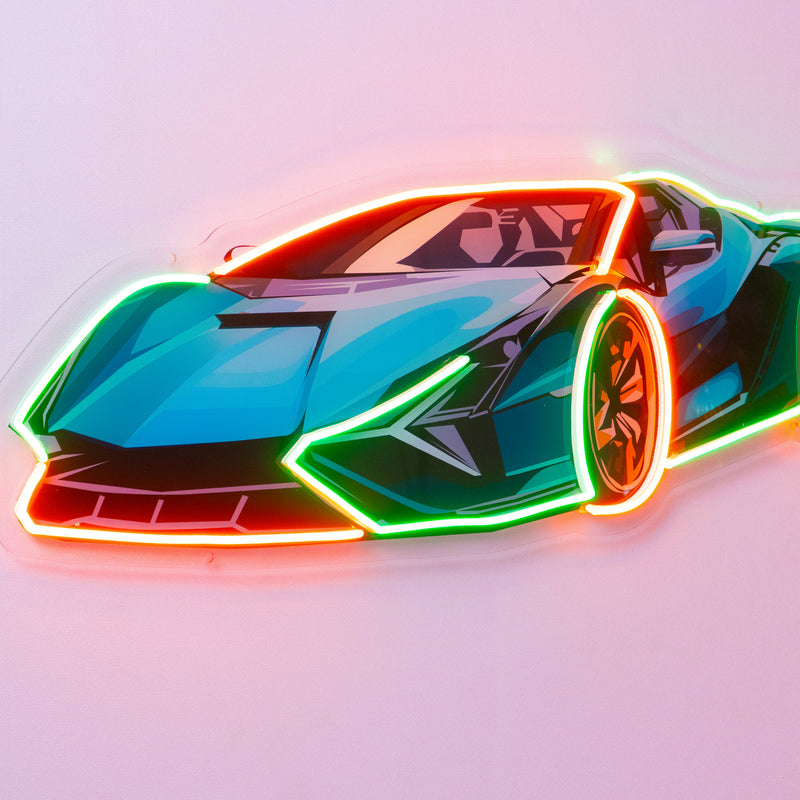 Hypercar LED Neon Sign Light Pop Art