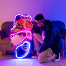 Apollo Flower Head Neon Acrylic Artwork