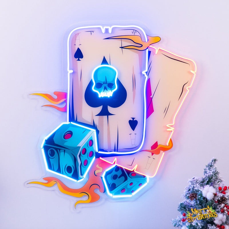 Gambling Poker Led Neon Acrylic Artwork