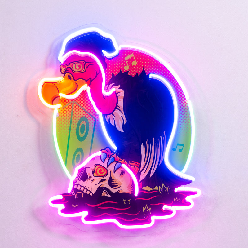 Vulture Skull LED Neon Sign Light Pop Art